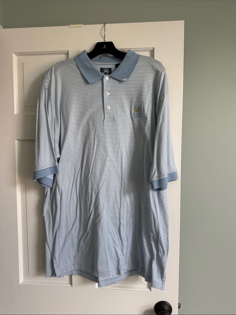 Classic Blue/White Stripes Polo Shirt for Everyday Comfort size L